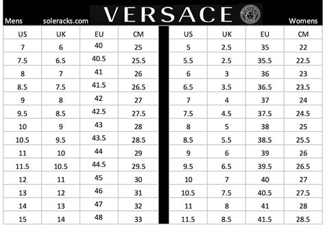 versace measurements for men.